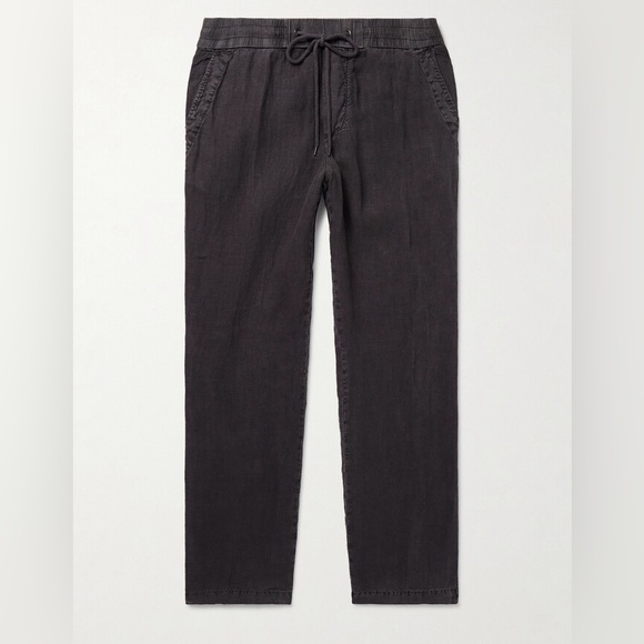 James Perse Ribbed Twill Drawstring Pants in Washed Black 32
